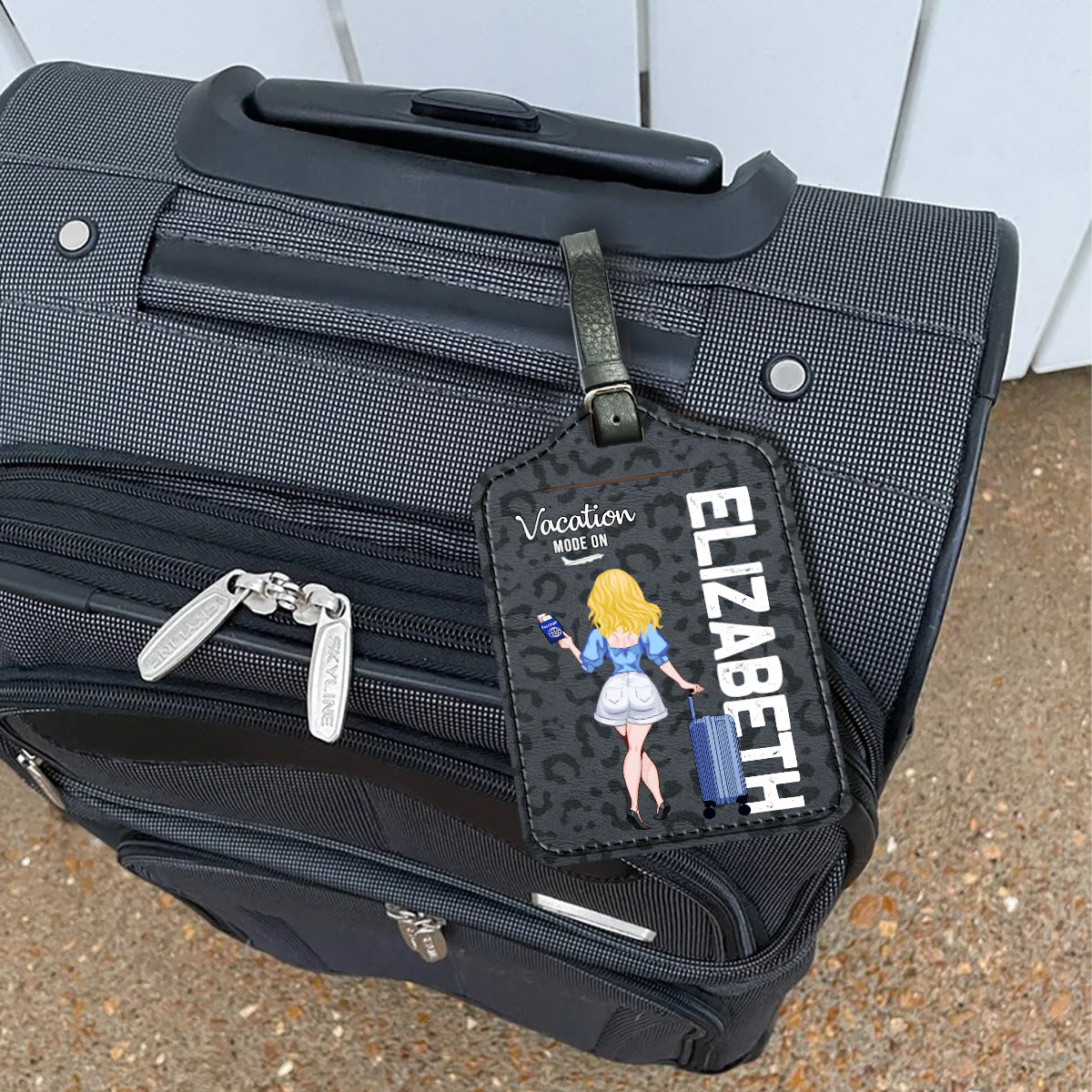 Vacation Mode On - Travelling gift for mom, daughter, granddaughter, wife, girlfriend, friend - Personalized Leather Luggage Tag