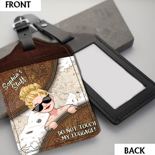 Find Joy In The Journey - Personalized Travelling Leather Luggage Tag