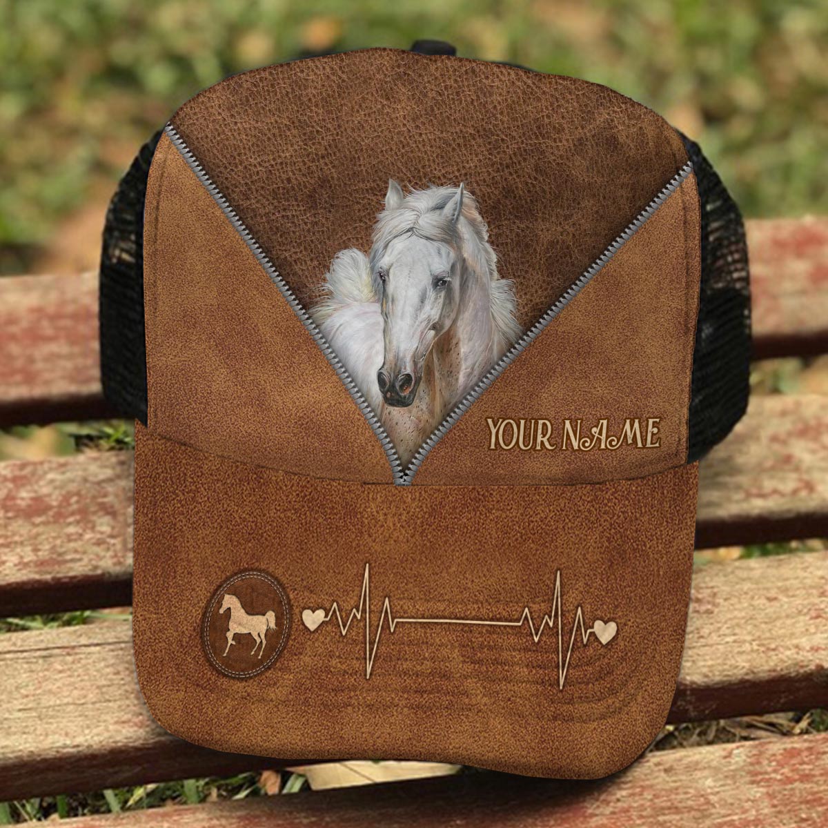 Heart Beat Horse - Personalized Horse Trucker Hat