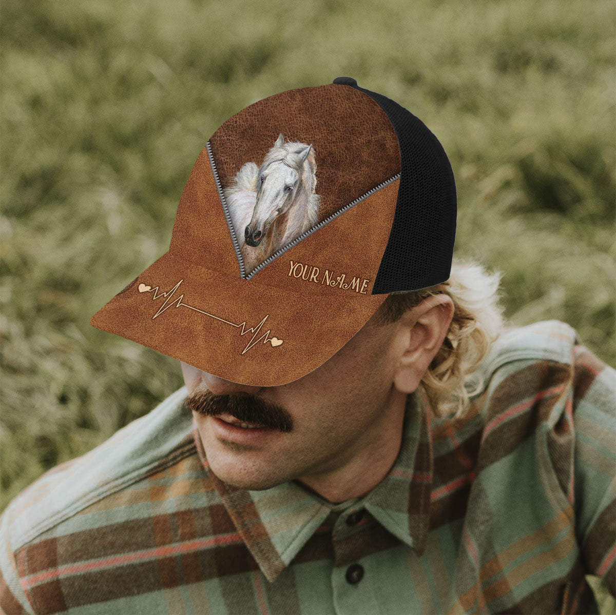 Heart Beat Horse - Personalized Horse Trucker Hat