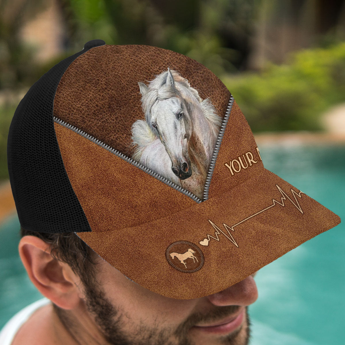 Heart Beat Horse - Personalized Horse Trucker Hat