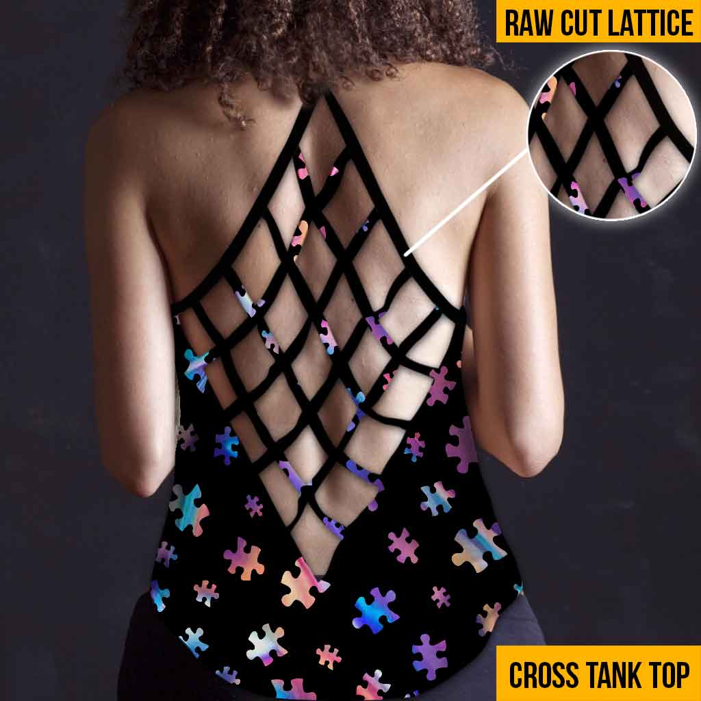 Love Needs No Words - Autism Awareness Cross Tank Top