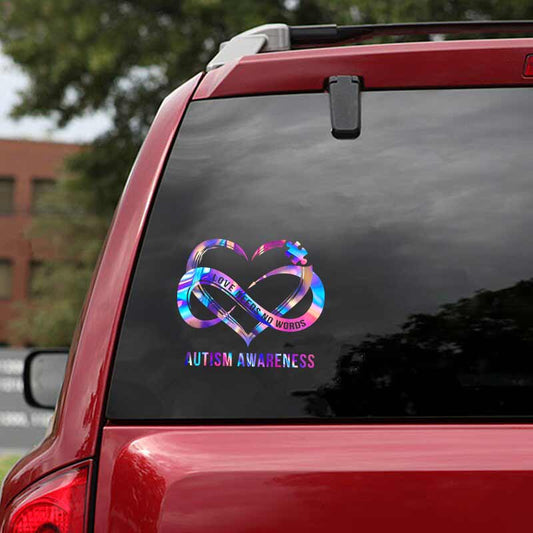 Love Needs No Words - Autism Awareness Decal Full