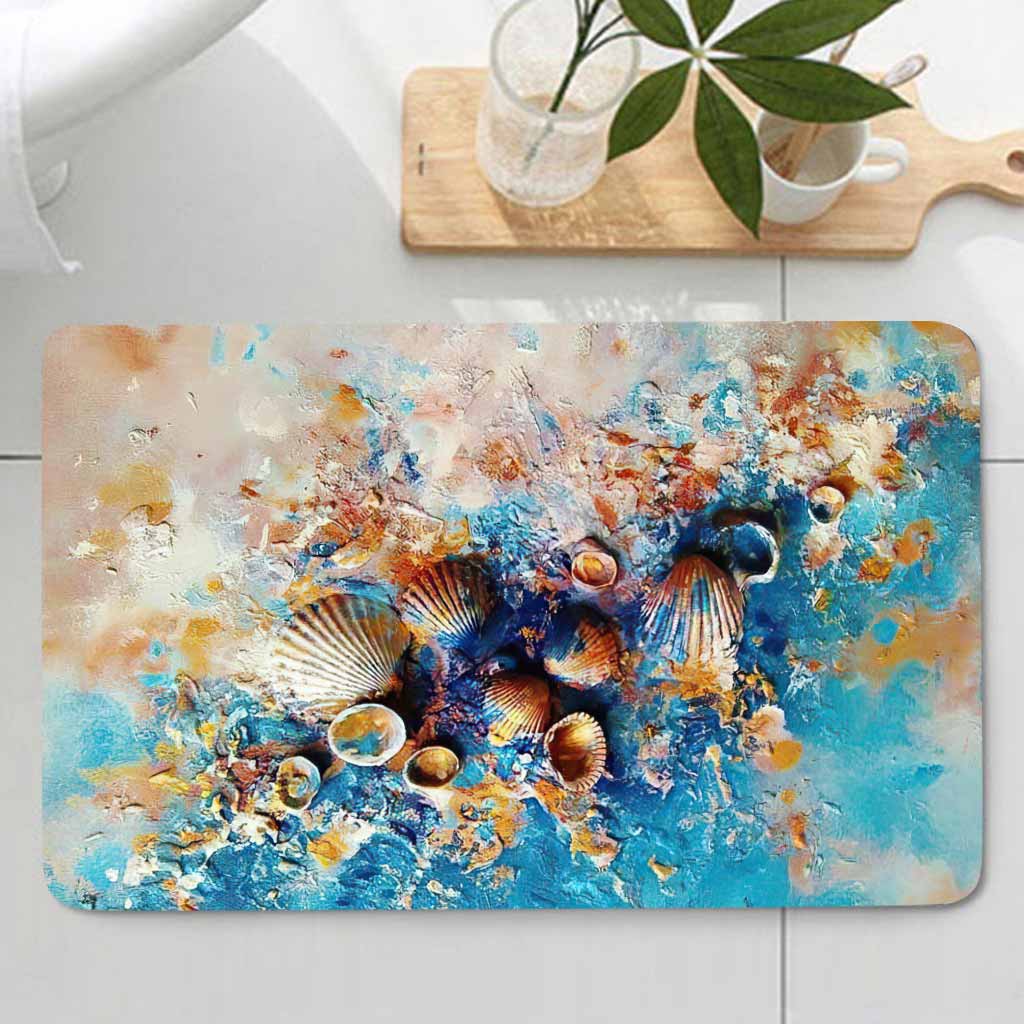 Sea Shell - Sea Lover Bathroom Curtain & Mats Set