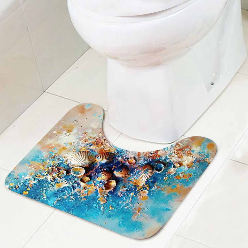 Sea Shell - Sea Lover Bathroom Curtain & Mats Set
