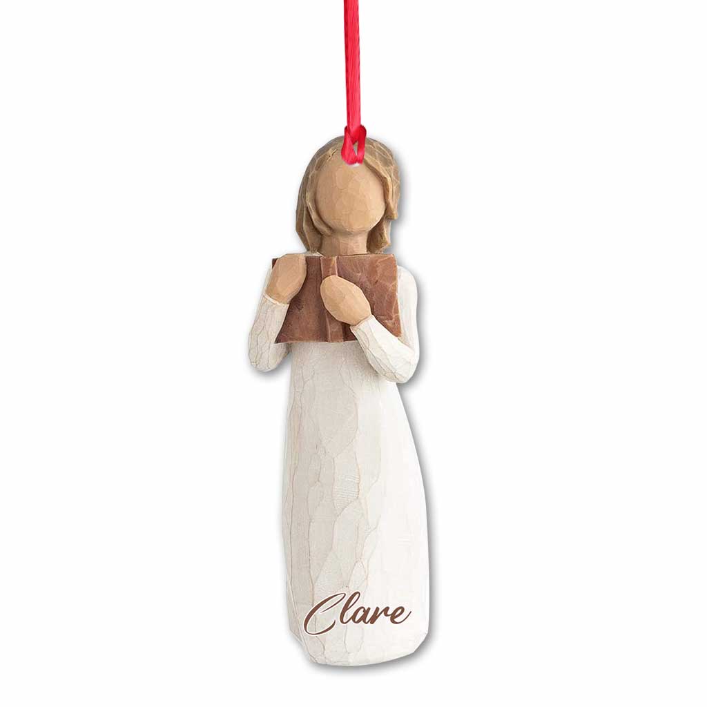 Love Of Learning - Personalized Christmas Book Ornament With 3D Pattern Print (Printed On Both Sides)