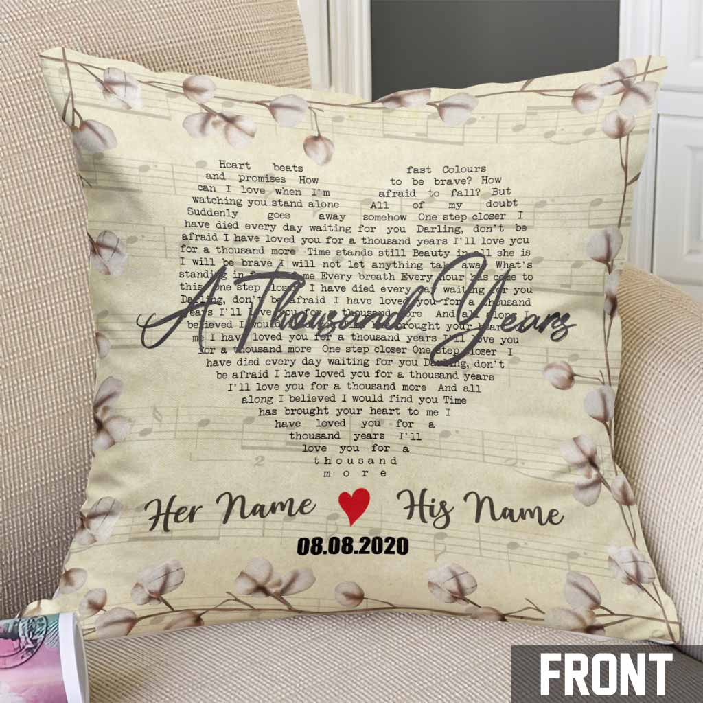 A Thousand Years - Personalized Couple Throw Pillow