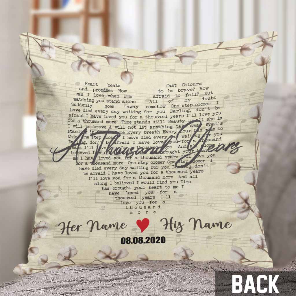 A Thousand Years - Personalized Couple Throw Pillow