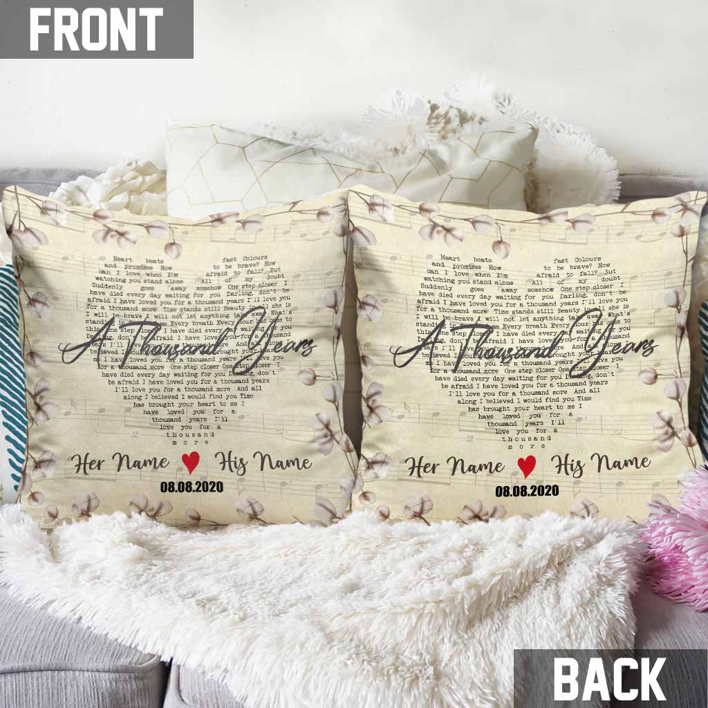 A Thousand Years - Personalized Couple Throw Pillow