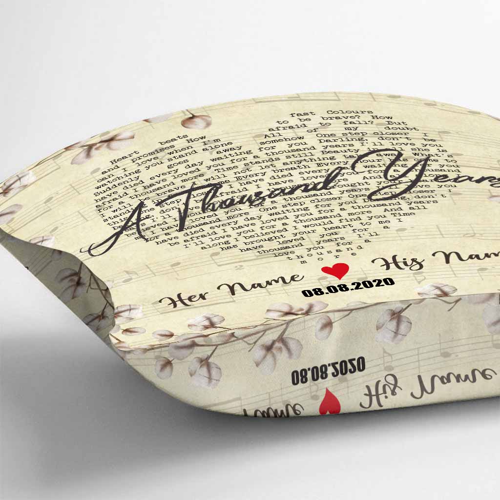 A Thousand Years - Personalized Couple Throw Pillow