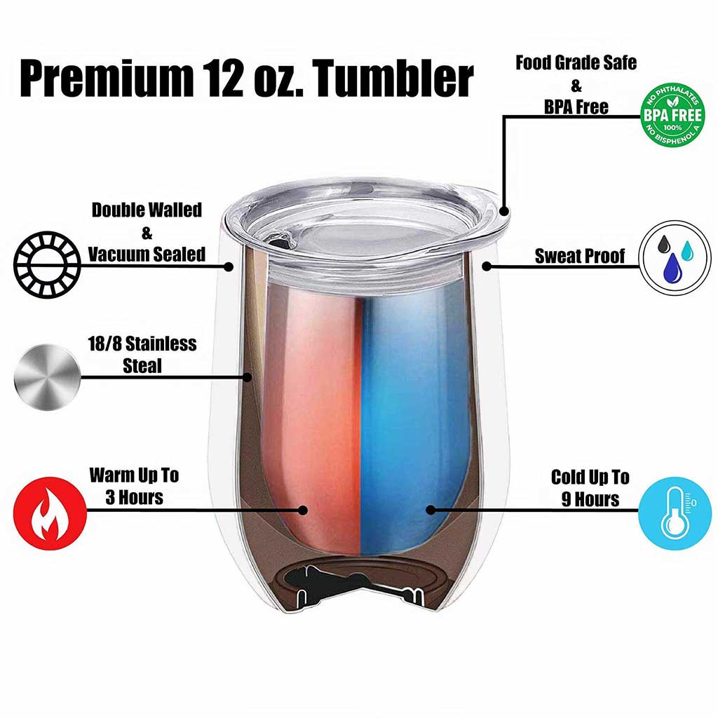 Drink Wine Together - Personalized Couple Wine Tumbler