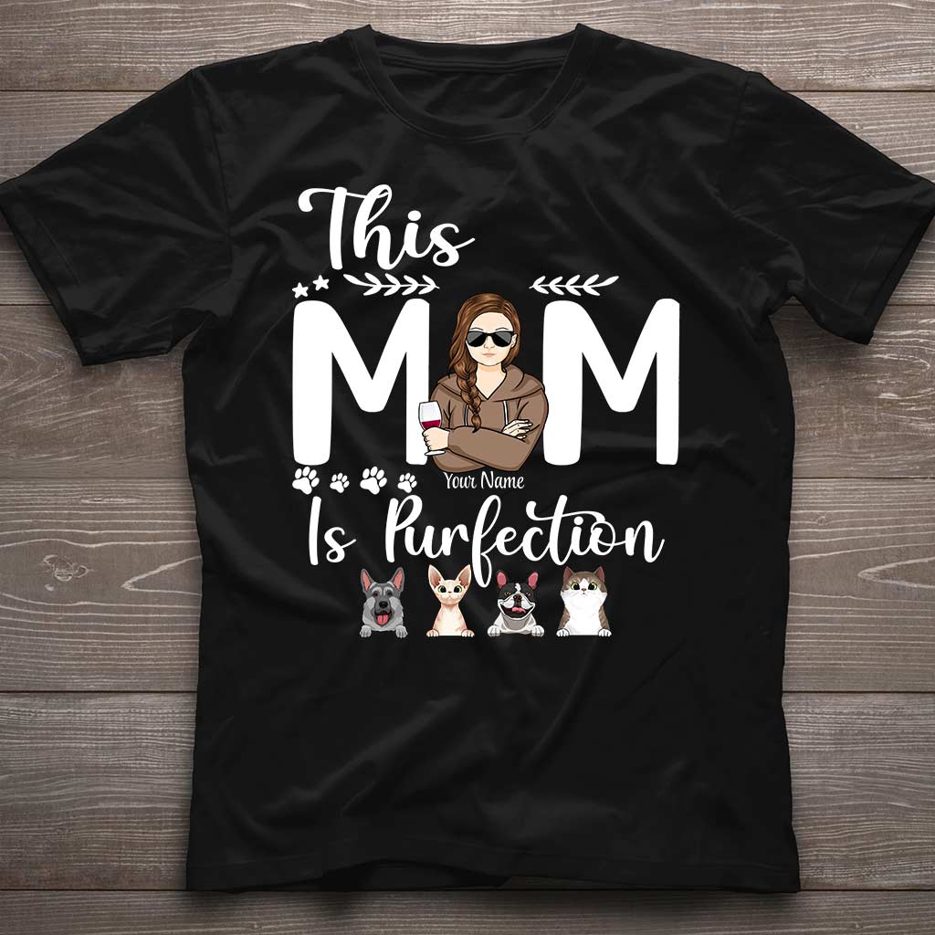 This Mom Is Purfection - Personalized Mother's Day Dog T-shirt and Hoodie