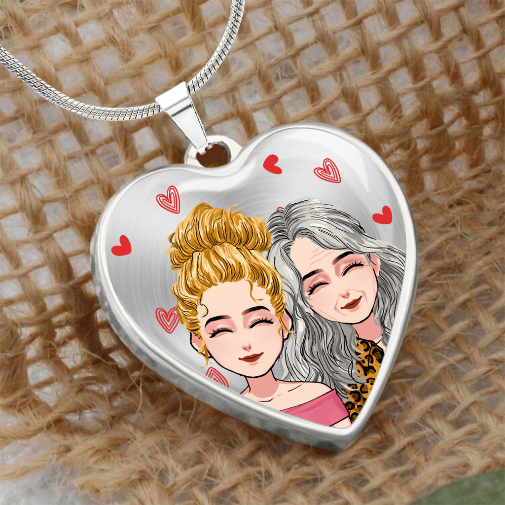 Love Is Forever - Personalized Mother's Day Mother Heart Pendant Necklace