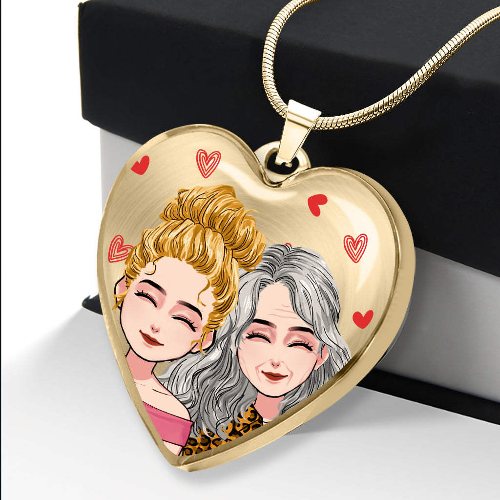 Love Is Forever - Personalized Mother's Day Mother Heart Pendant Necklace