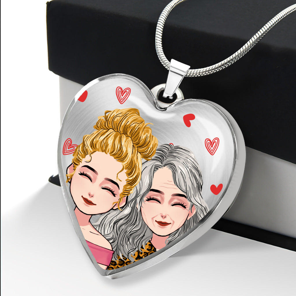 Love Is Forever - Personalized Mother's Day Mother Heart Pendant Necklace