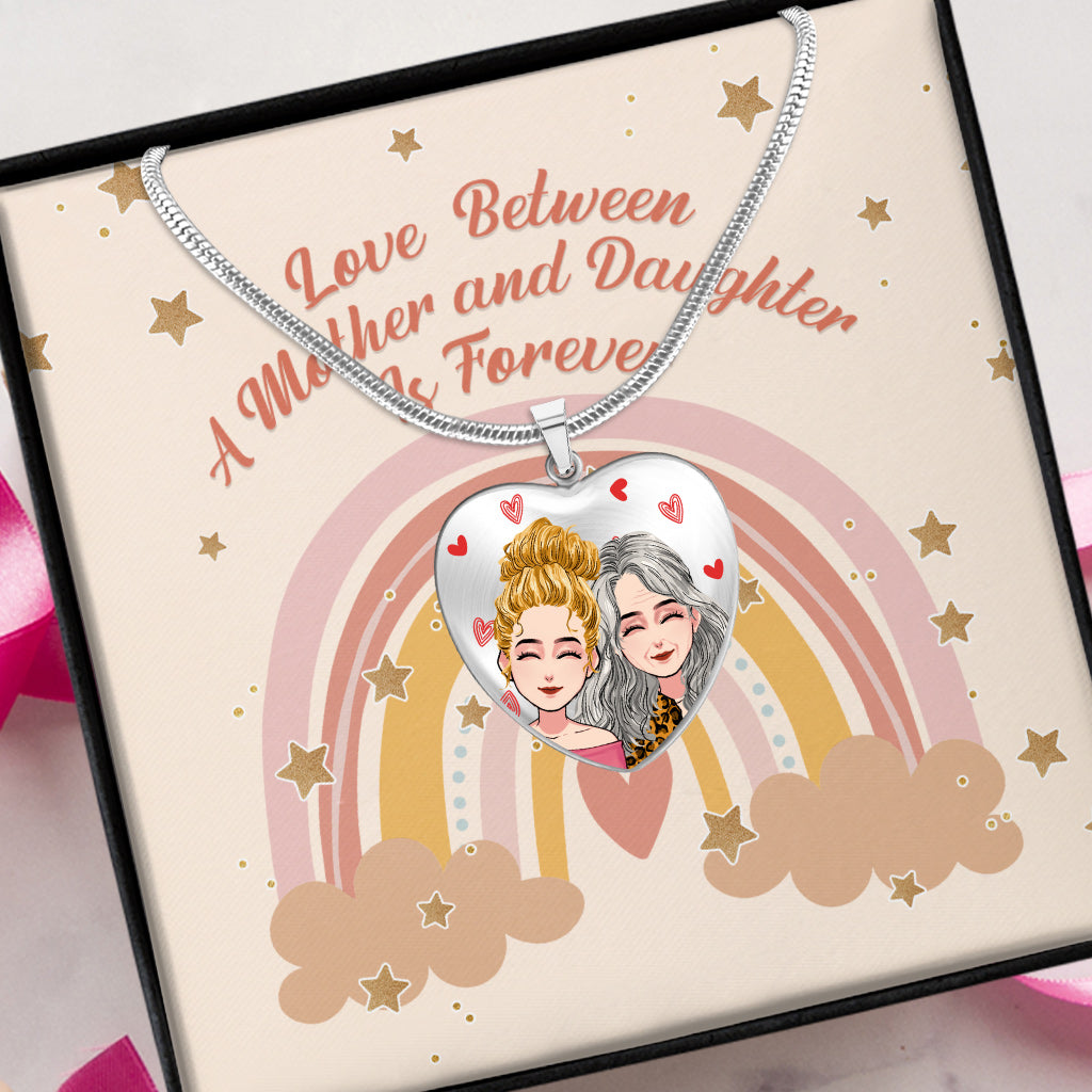 Love Is Forever - Personalized Mother's Day Mother Heart Pendant Necklace