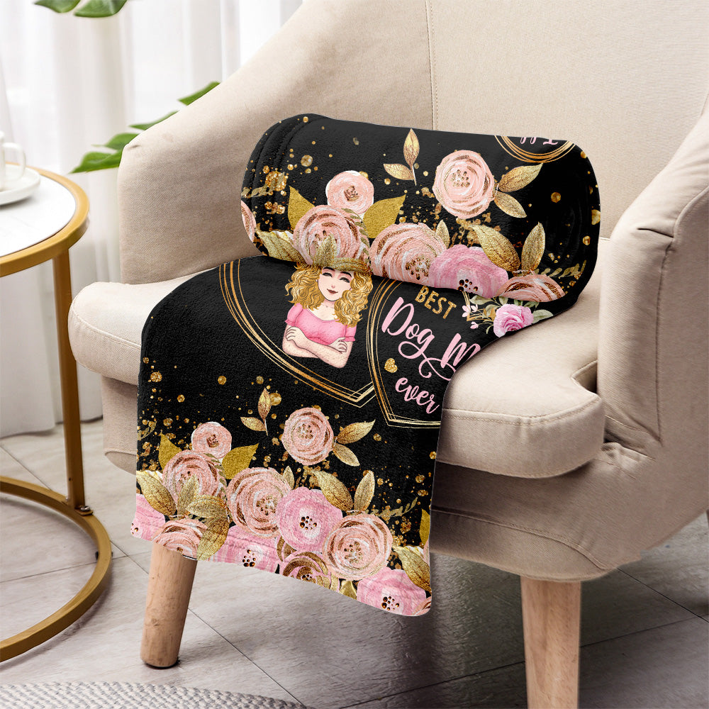 Best Dog Mom Ever - Personalized Mother's Day Dog Blanket