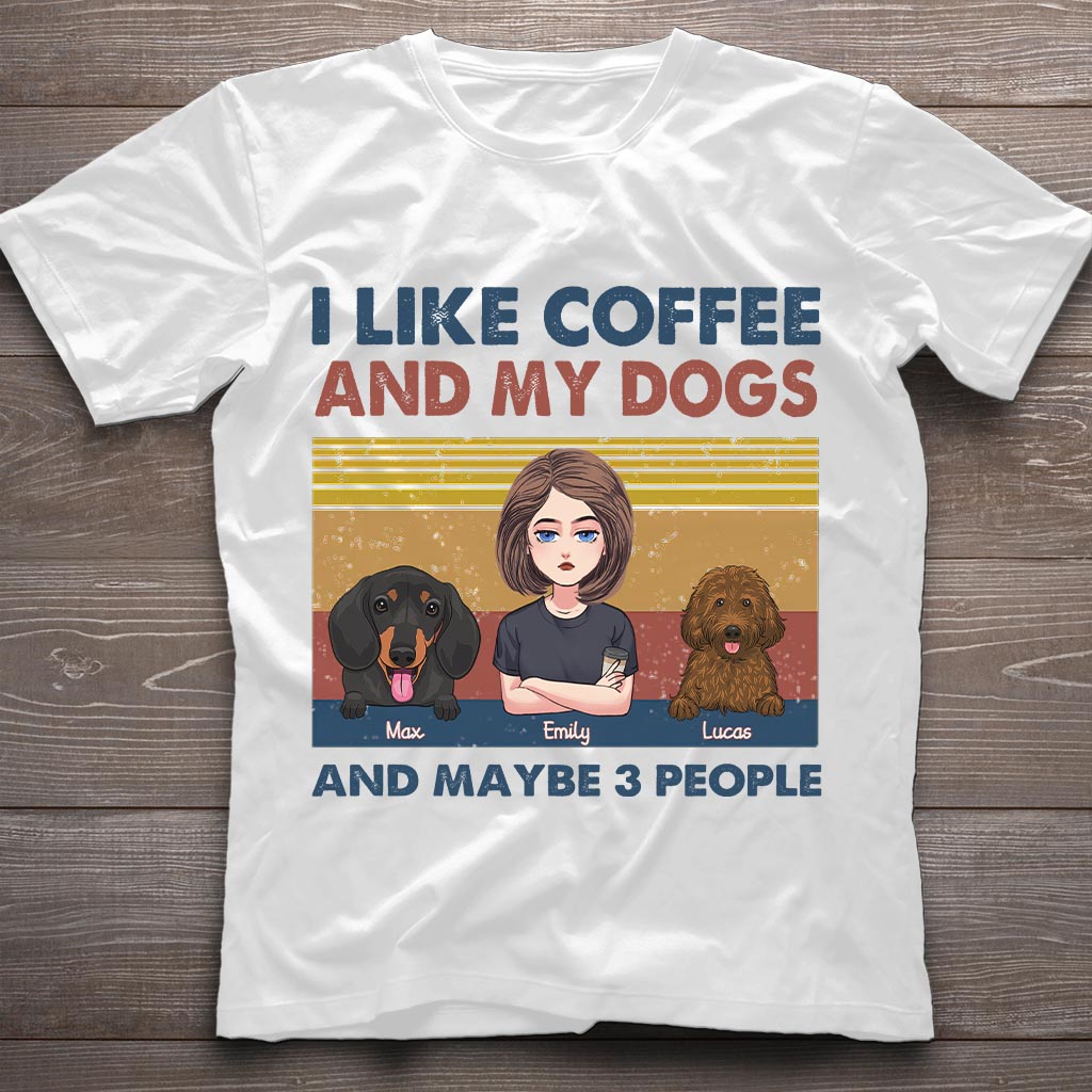 I Like Coffee And My Dog - Dog gift for cat lover - Personalized T-shirt And Hoodie