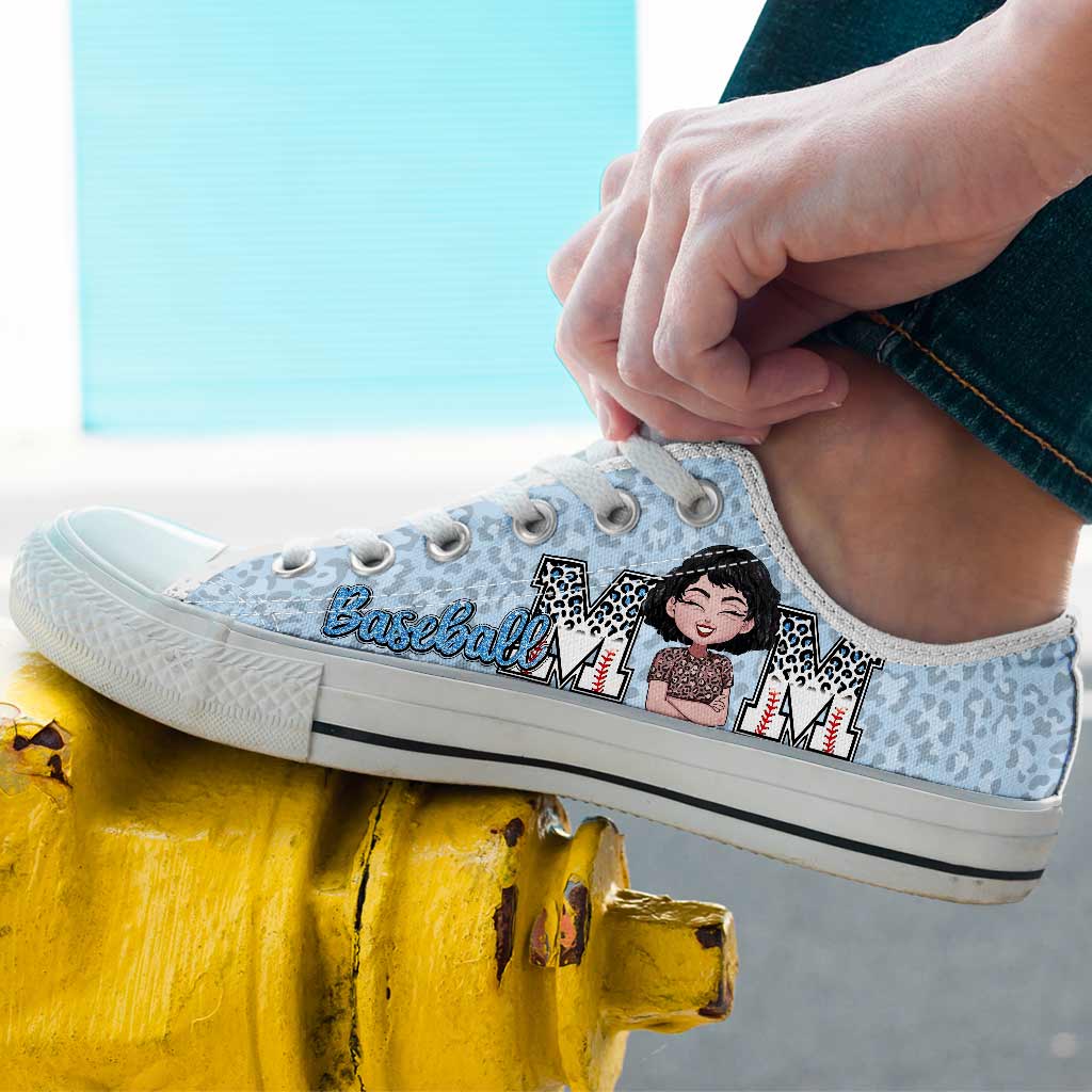 Baseball Mom - Personalized Baseball Low Top Shoes