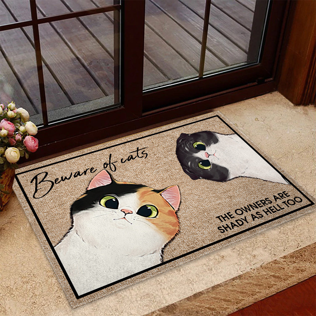 Beware - Personalized Cat Doormat