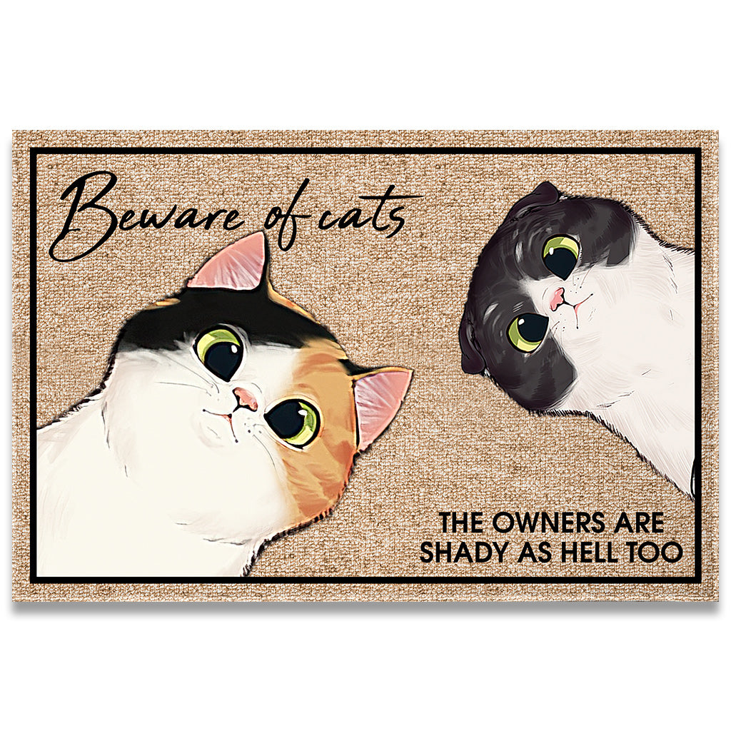 Beware - Personalized Cat Doormat
