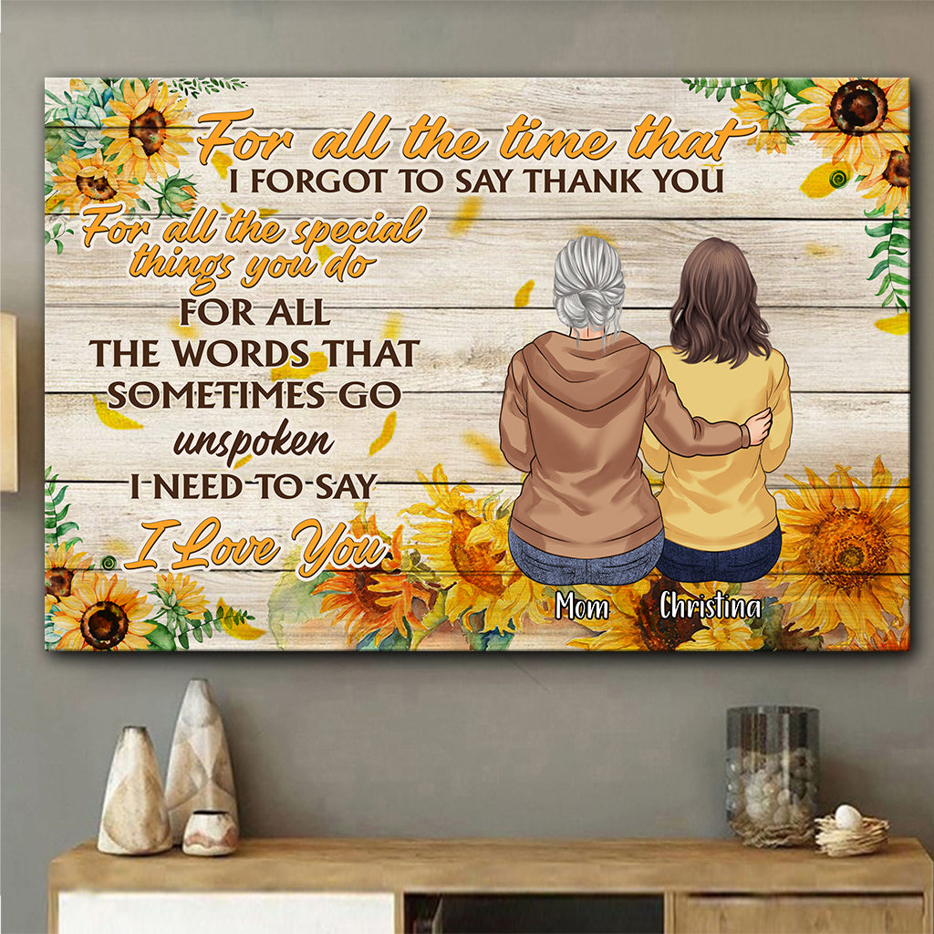 For All The Time - Personalized Mother's Day Mother Canvas And Poster
