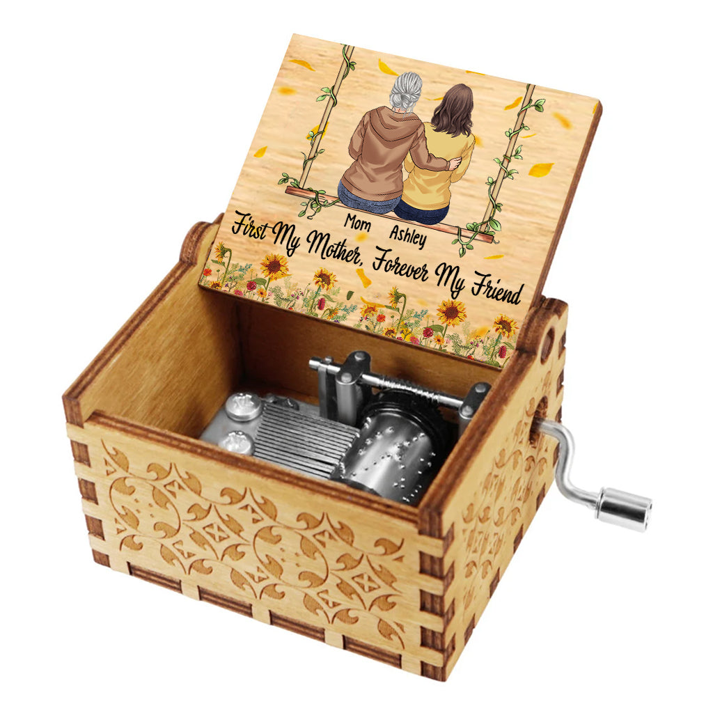 First My Mother - Personalized Mother's day Mother Hand Crank Music Box