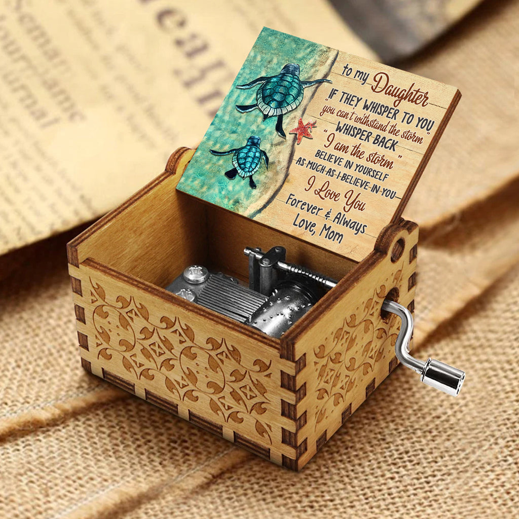 To My Daughter - Personalized Mother's Day Mother Hand Crank Music Box