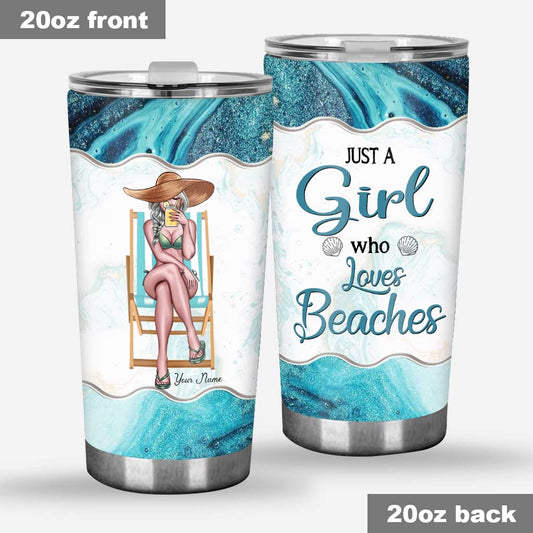 Beach Lovin' Girl - Personalized Sea Lover Tumbler
