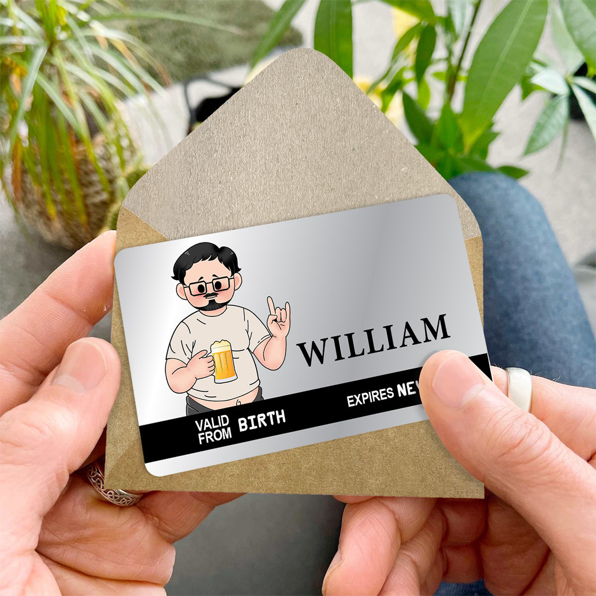 VIP Platinum Member - Personalized Father Wallet Insert Card