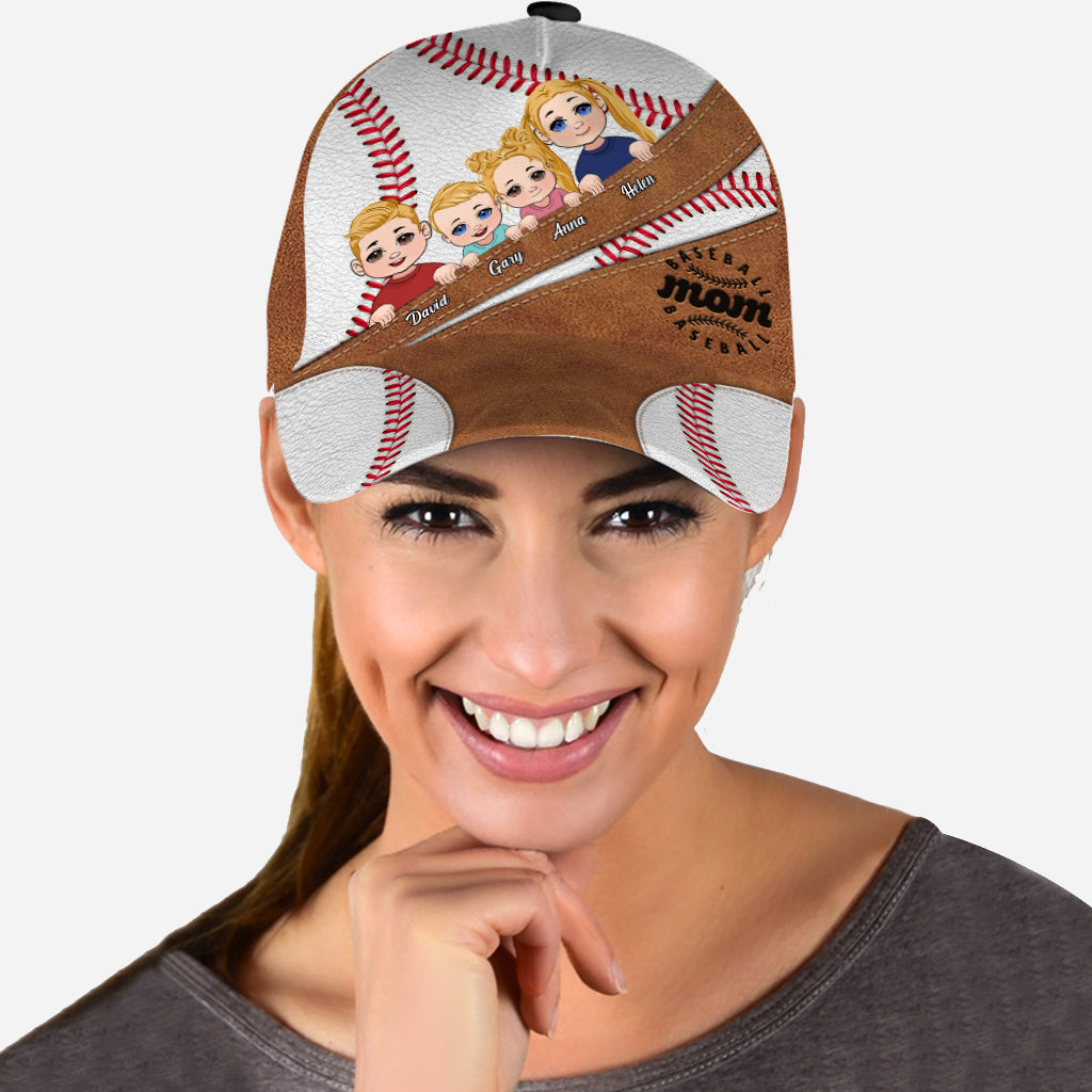 Baseball MomGrandmaDad - Personalized Baseball Classic Cap