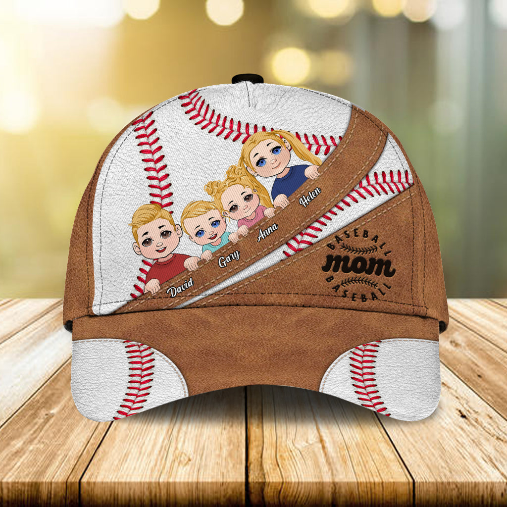 Baseball MomGrandmaDad - Personalized Baseball Classic Cap
