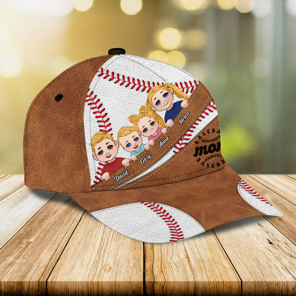 Baseball MomGrandmaDad - Personalized Baseball Classic Cap