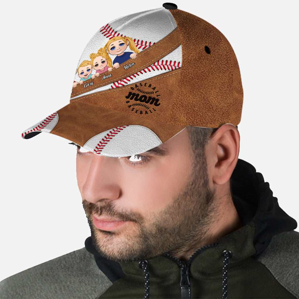 Baseball MomGrandmaDad - Personalized Baseball Classic Cap