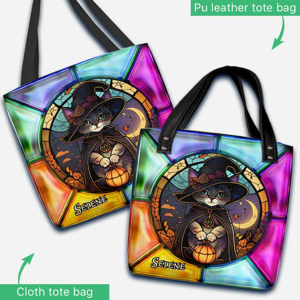 Hello Darkness My Old Friend - Personalized Black Cat Tote Bag