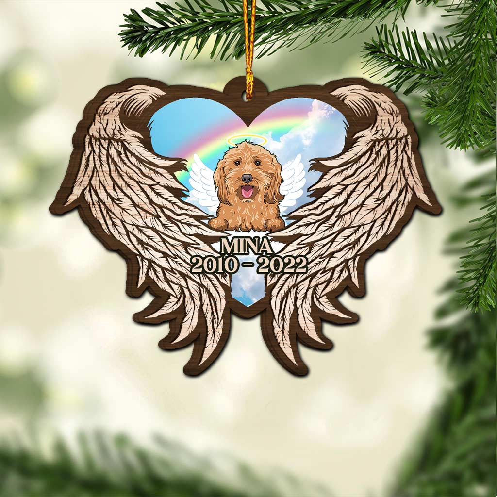 I Will Hold You in My Heart - Personalized Christmas Dog Ornament (Printed On Both Sides)