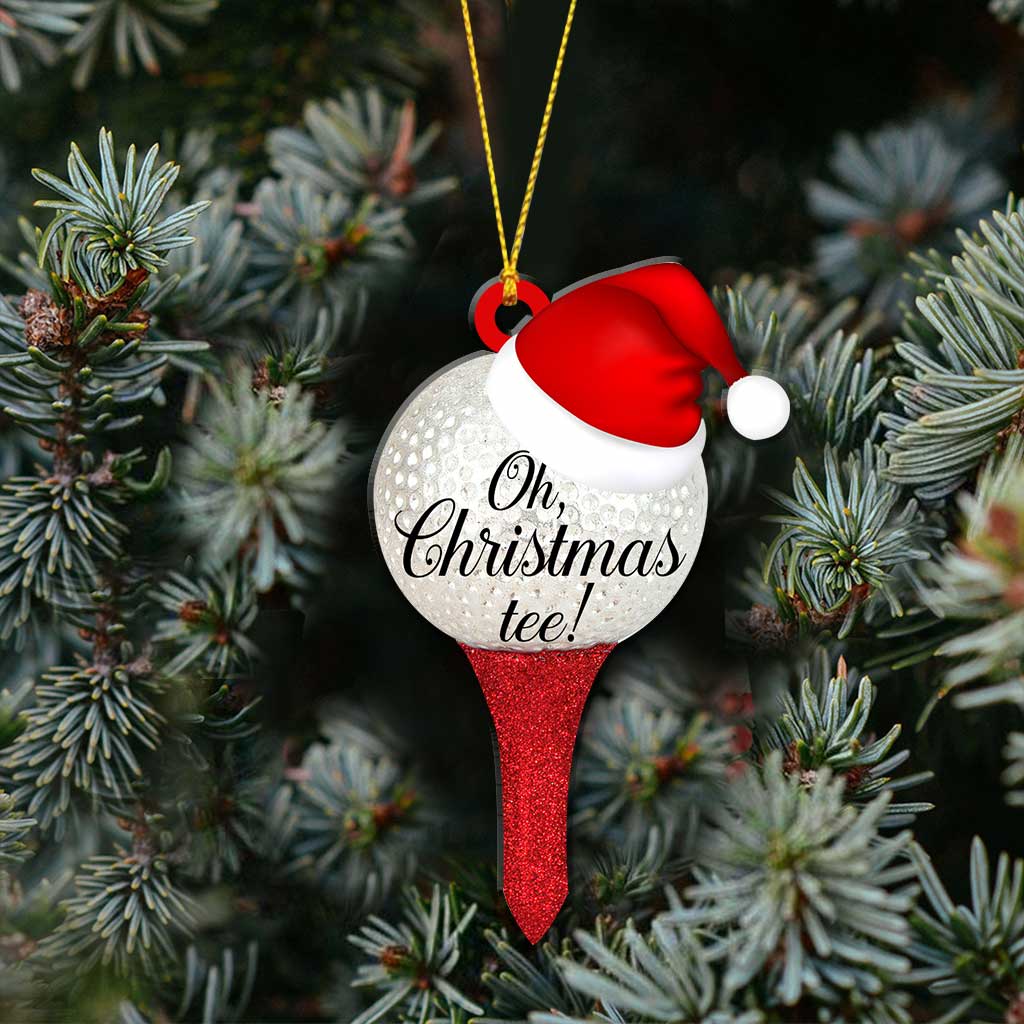 Oh Christmas Tee - Golf Ornament (Printed On Both Sides)