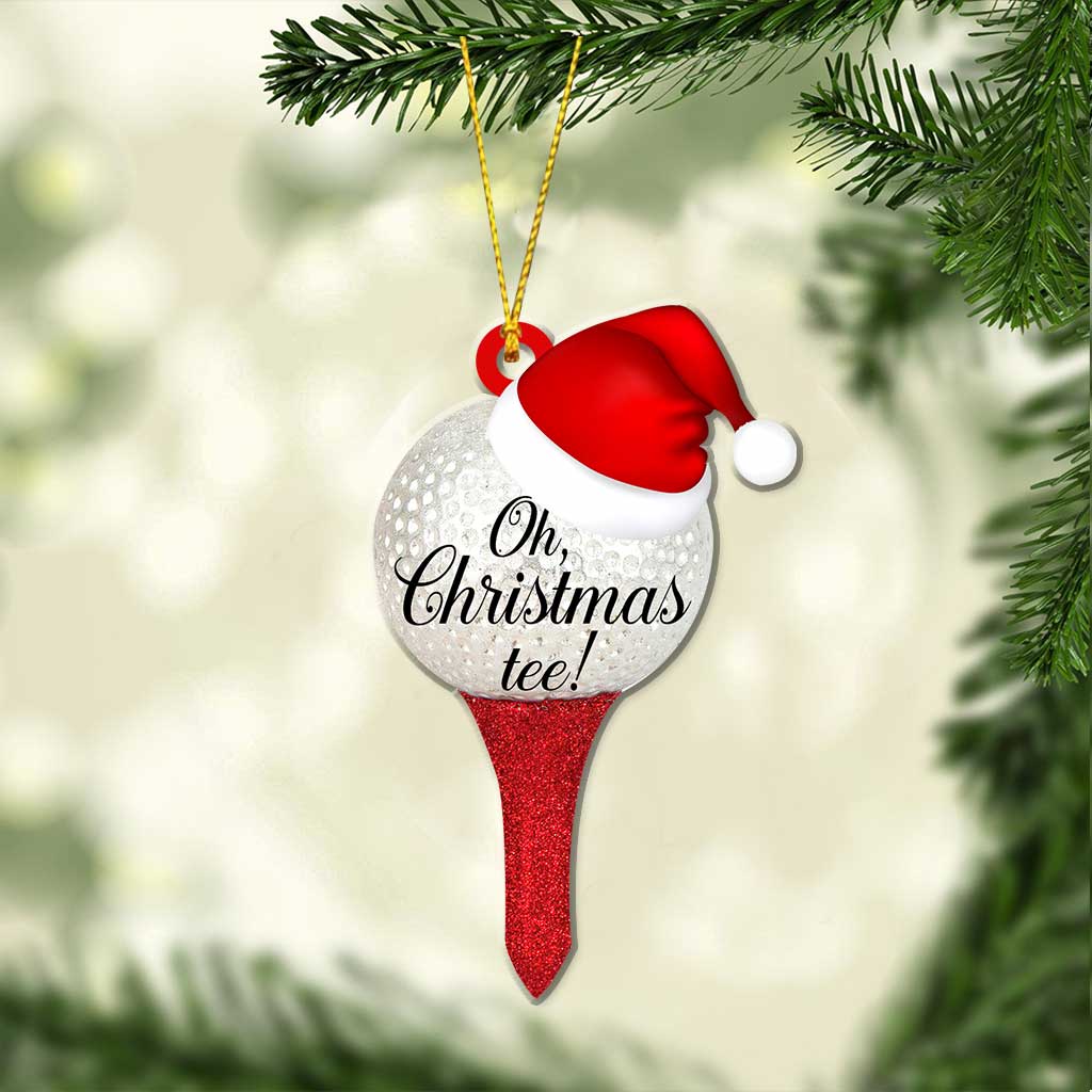 Oh Christmas Tee - Golf Ornament (Printed On Both Sides)