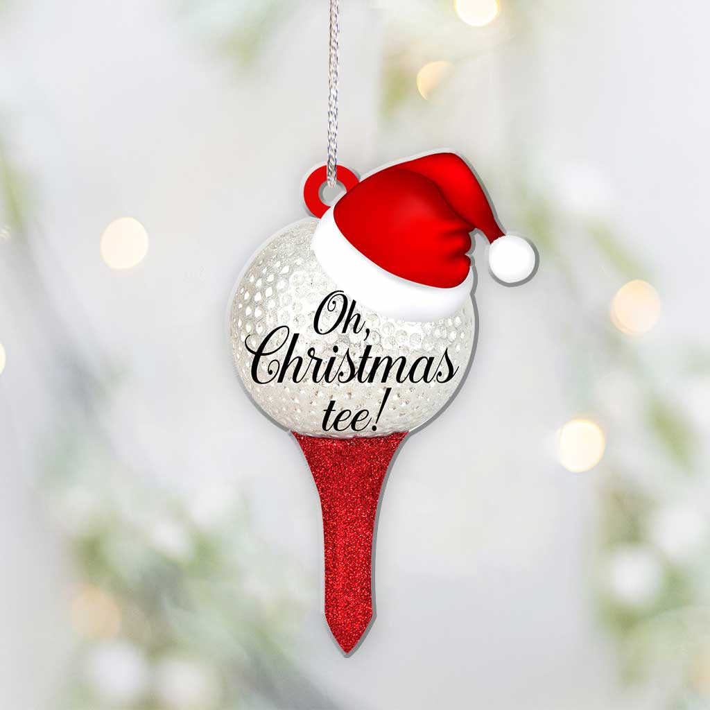 Oh Christmas Tee - Golf Ornament (Printed On Both Sides)