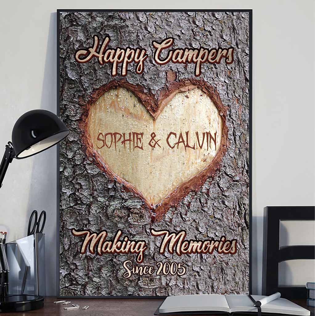 Happy Campers - Personalized Camping Poster
