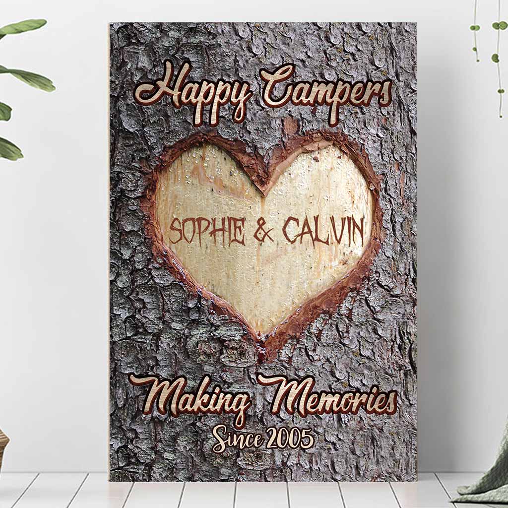 Happy Campers - Personalized Camping Poster