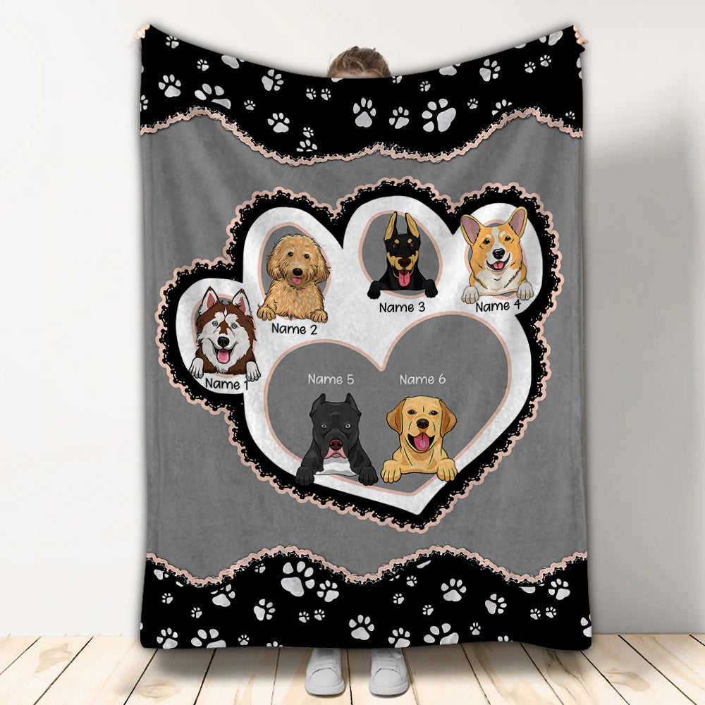 Life Is Better With My Dogs - Personalized Dog Blanket
