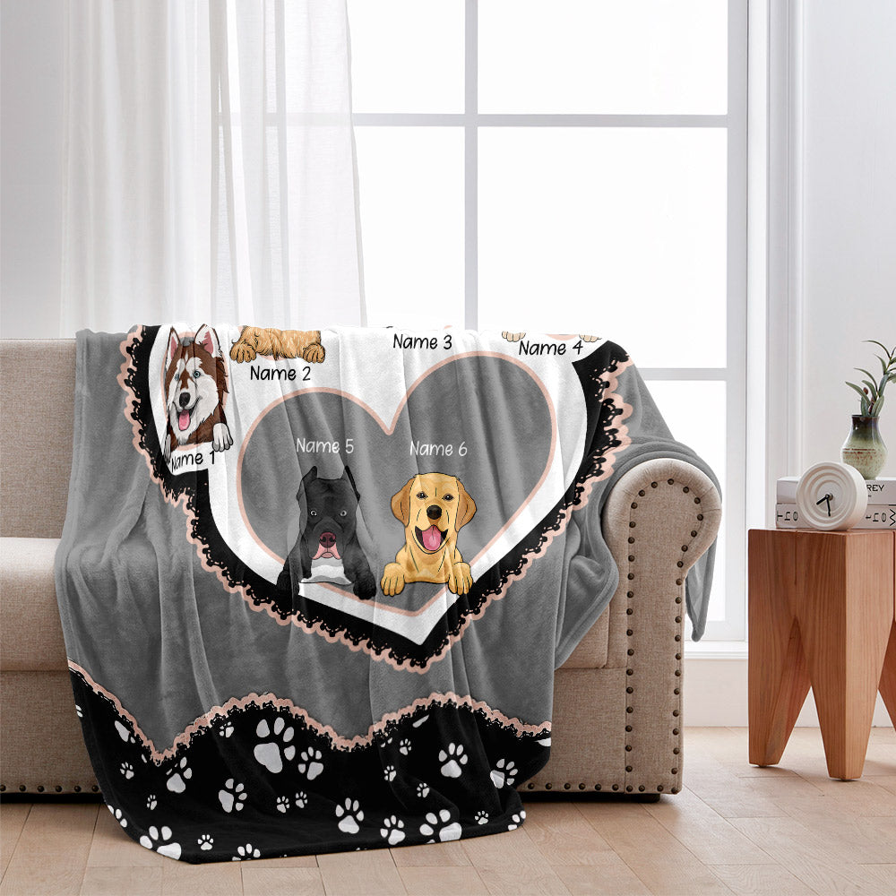 Life Is Better With My Dogs - Personalized Dog Blanket