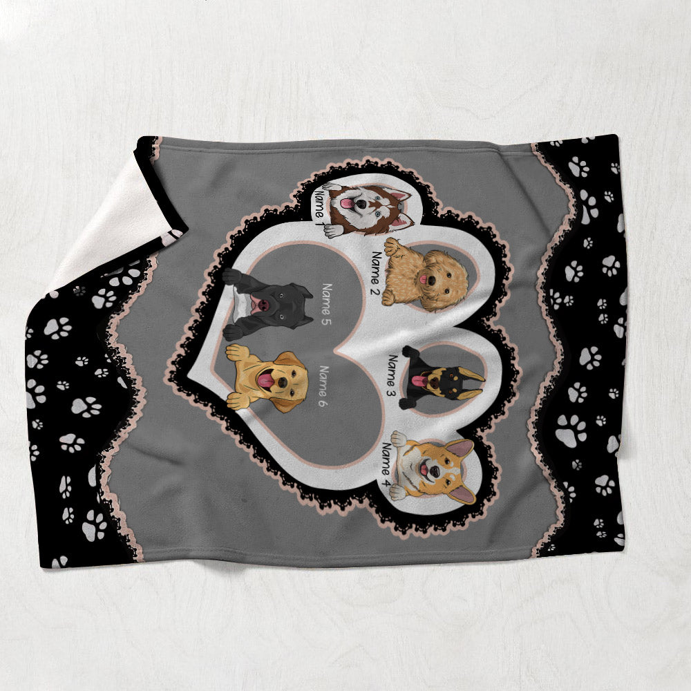 Life Is Better With My Dogs - Personalized Dog Blanket