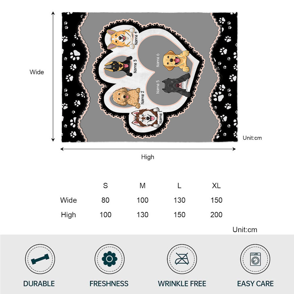 Life Is Better With My Dogs - Personalized Dog Blanket