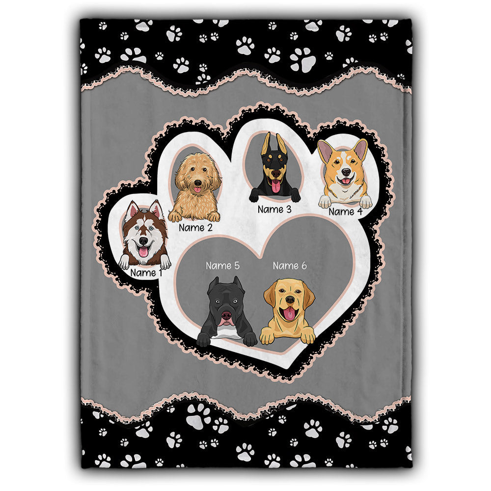 Life Is Better With My Dogs - Personalized Dog Blanket