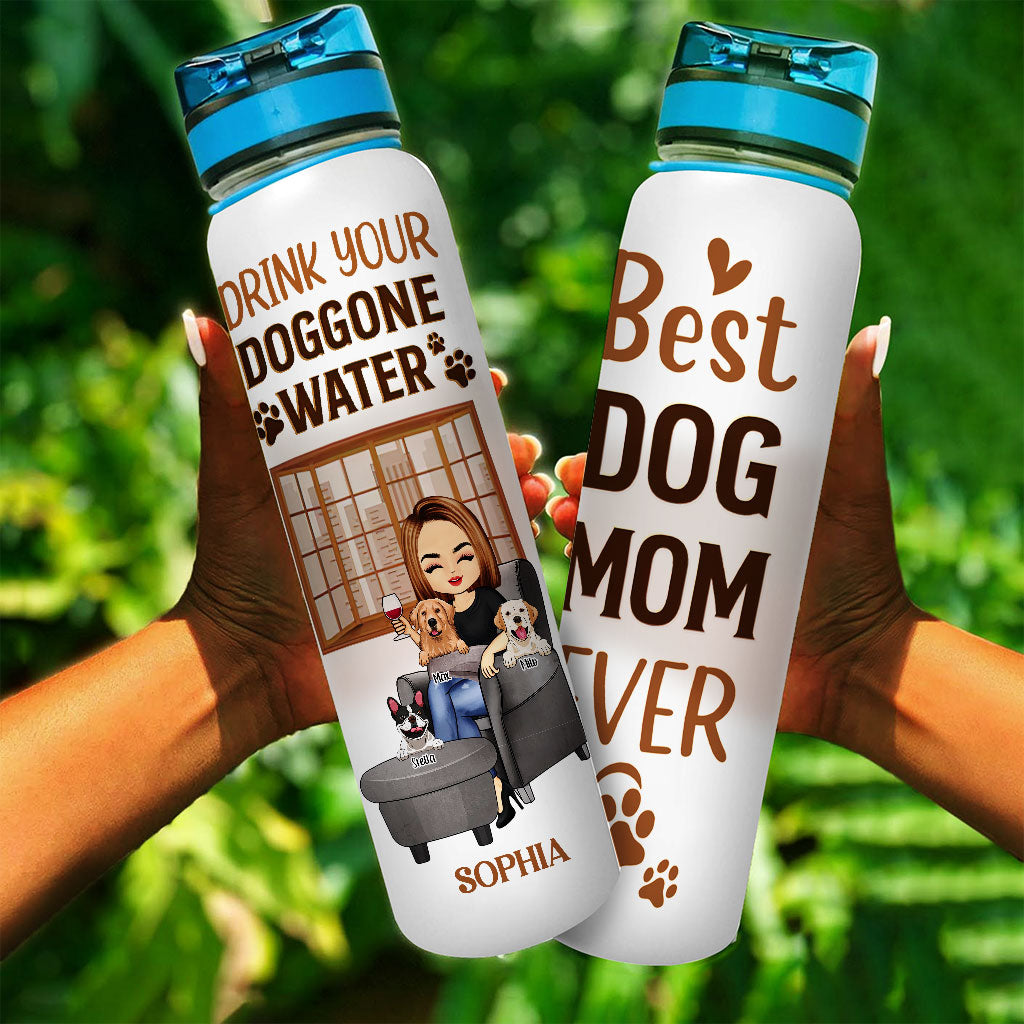 Drink Your Doggone Water - Personalized Dog Water Tracker Bottle