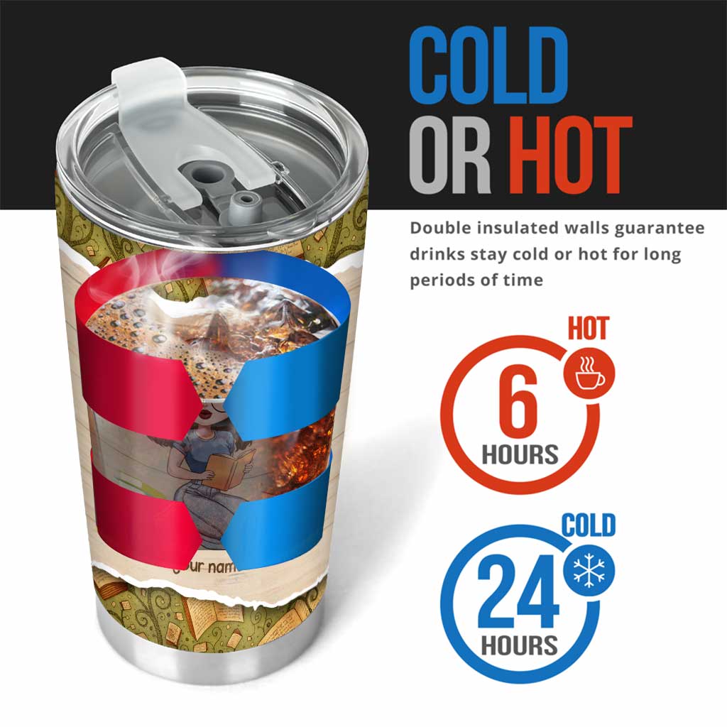 And She Lived Happily Ever After - Personalized Book Tumbler