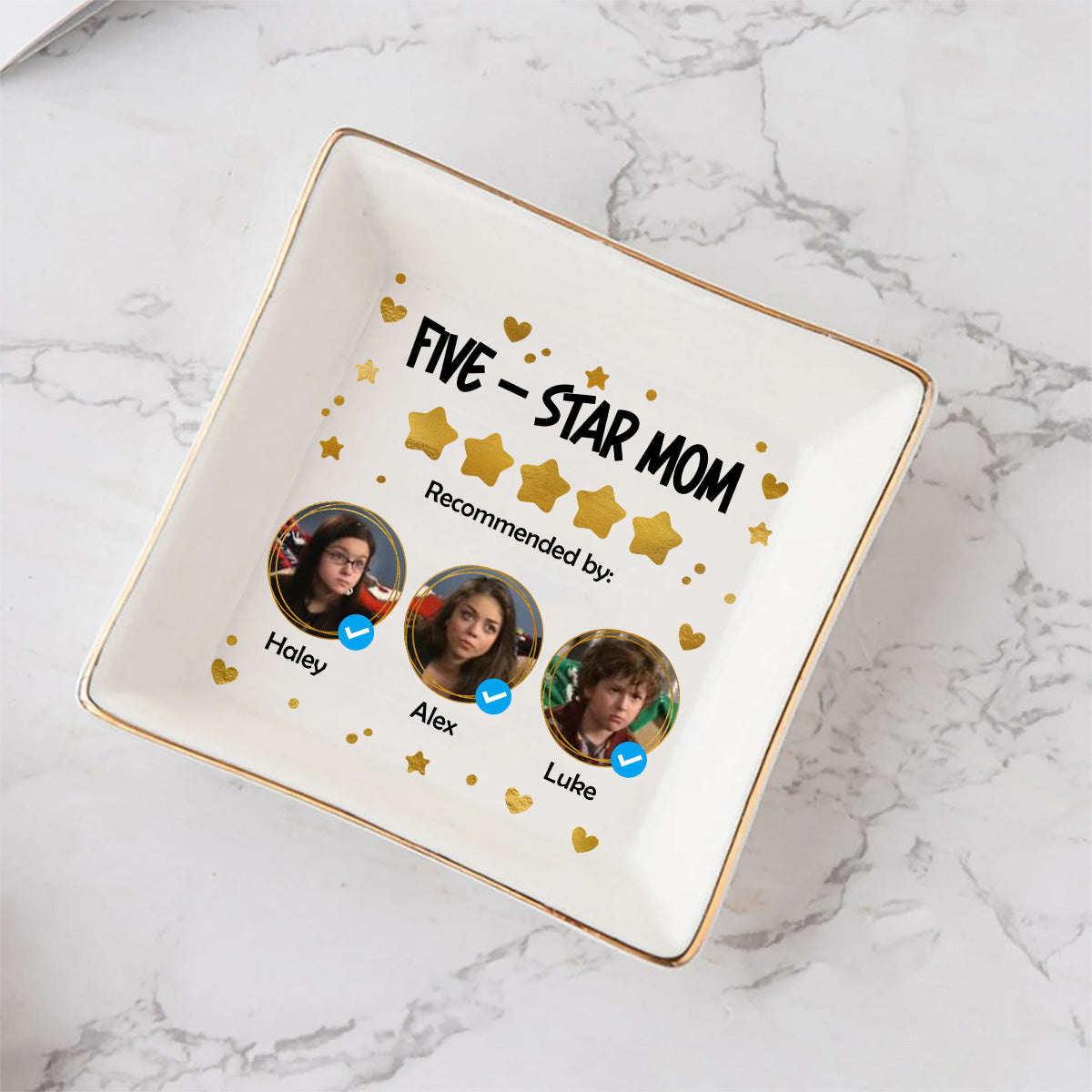 Five-Star Mom - Personalized Mother's Day Mother Jewelry Dish