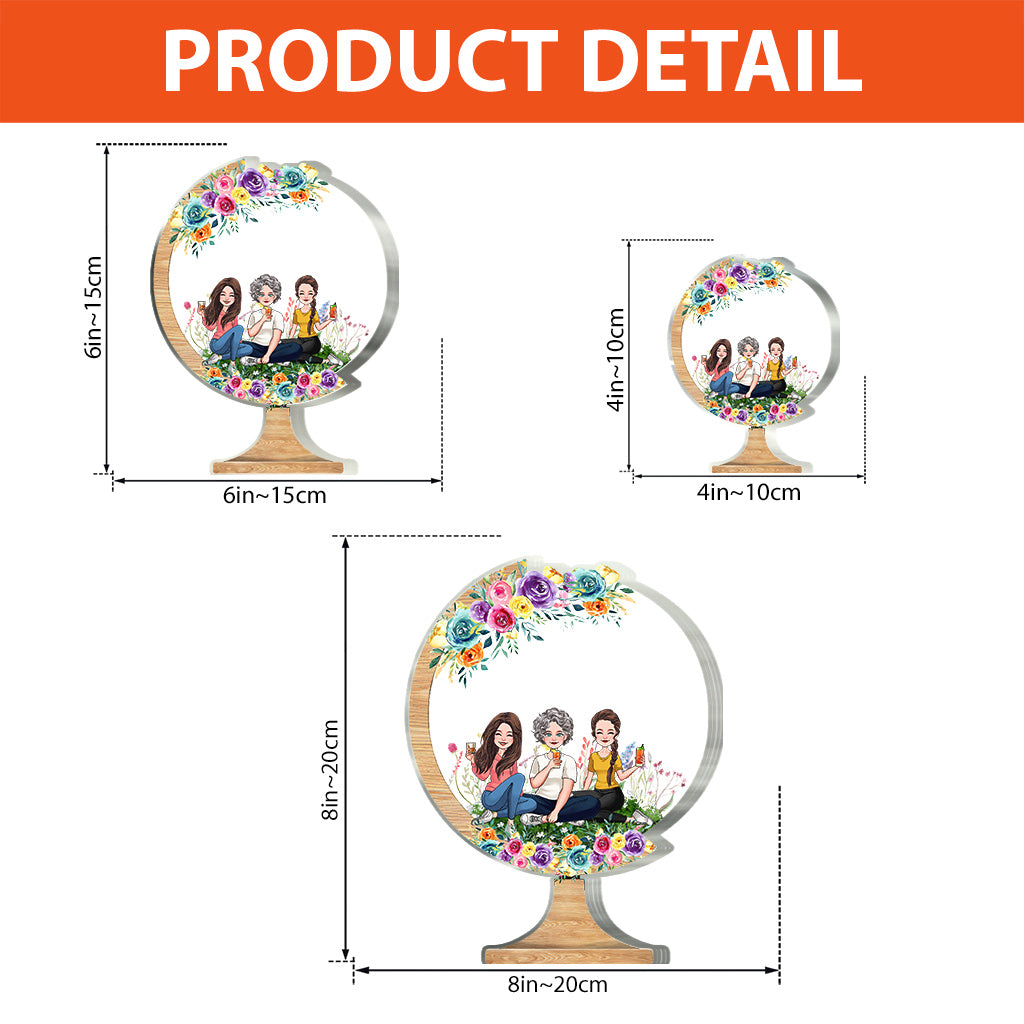 You Make The World A Better Place - Gift for mom, grandma, daughter, son, granddaughter, grandson, dad, grandpa, aunt, sister, friend - Personalized Custom Shaped Acrylic Plaque